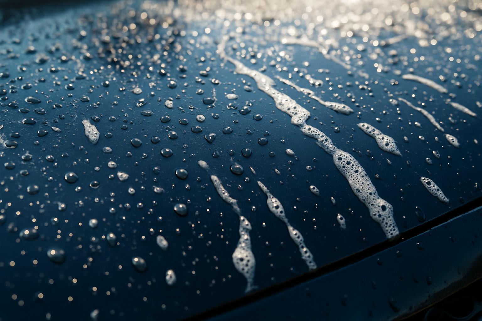 Clean car exterior after a wash